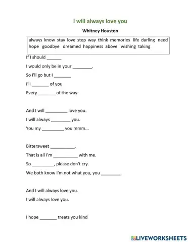 I will always love you