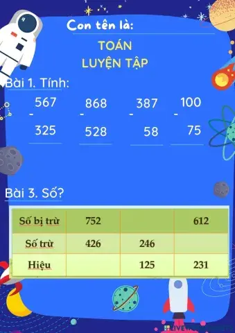 Toán 3 Luyện tập trang 8