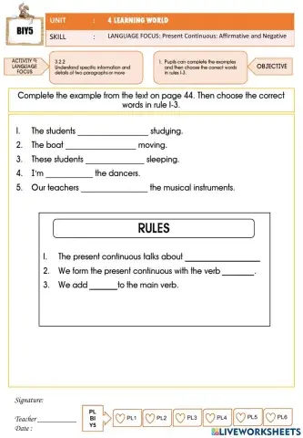 Unit 4 Learning World