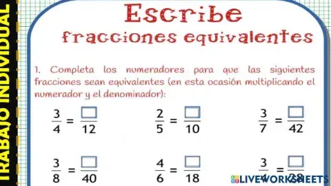 Fracciones equivalentes