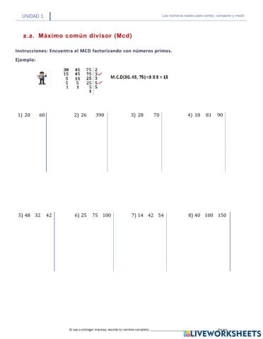 I.2.2. Máximo común divisor