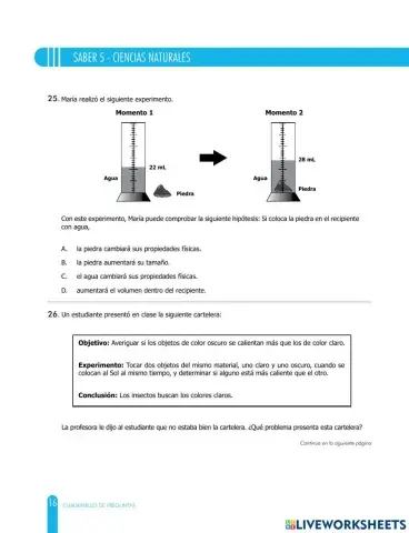 Prueba saber 2 ciencias naturales 5