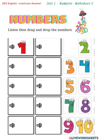 Unit 1 - Numbers - Worksheet 5
