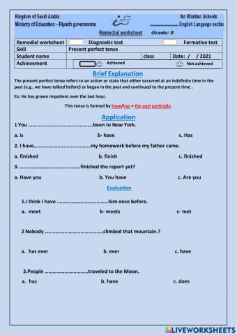 SG5 Grammar worksheet 4