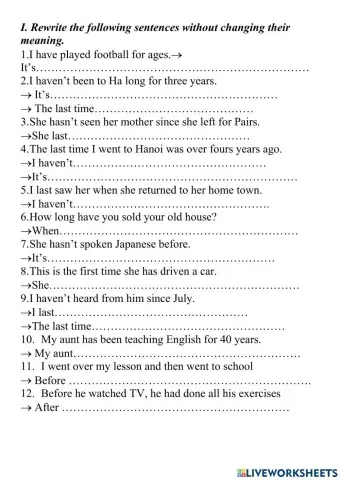 Tense transformation