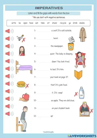Imperatives- 1 ESO - ST. unit