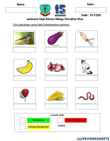 Kemahiran 18 : Perkataan KV+KVKK