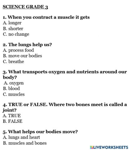 Science Grade 3 week 3