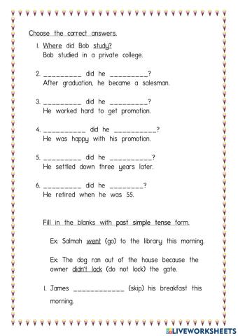 Revision: past simple