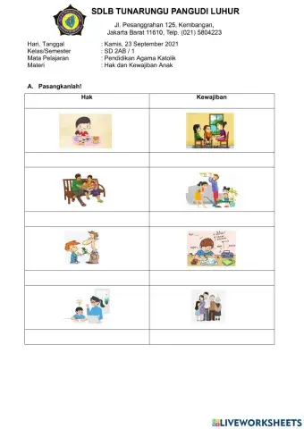 PAK Hak dan kewajiban anak