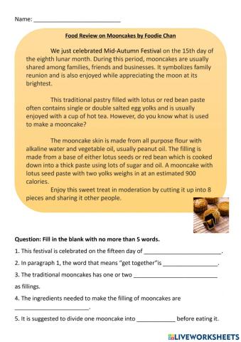 Reading - Mooncake food review