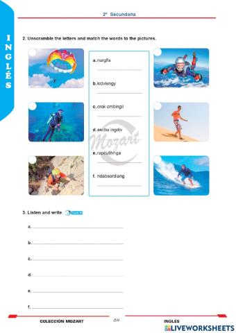 Unidad 8 - inglés 2°