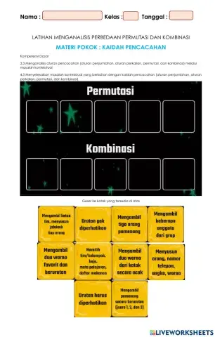 Permutasi Kombinasi