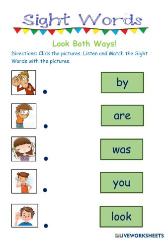 Sight Words Look Both Ways