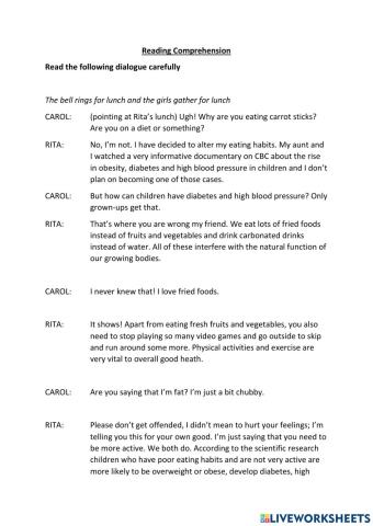 Rita & Carol Dialogue