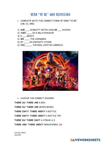 Verb to be and recycling