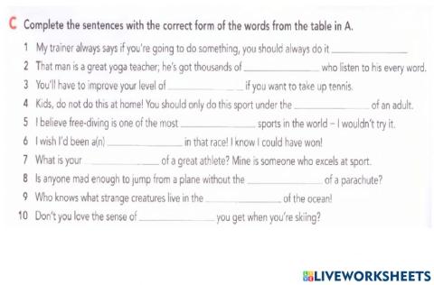 Word Formation Close-up B2 textbook-Unit6)