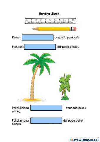 Banding ukuran tahun 1
