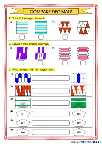 Mathematics Year 2 : Compare Decimals