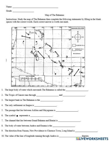 Map of The Bahamas Review 1
