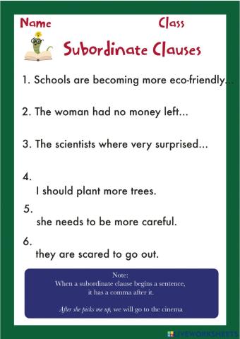 Subordinate Clauses