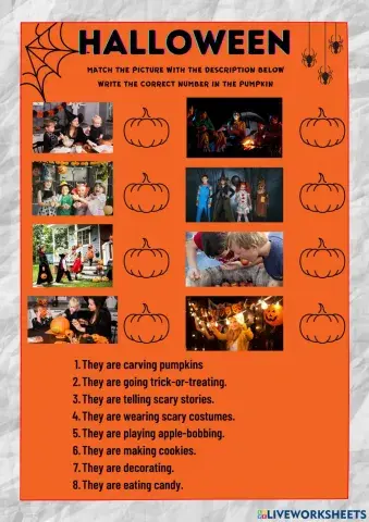 Halloween - Describing actions