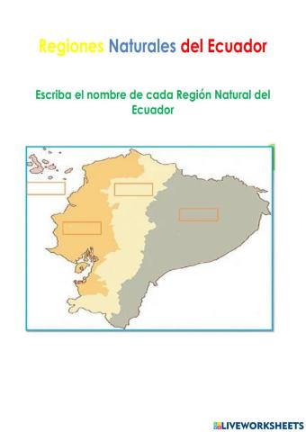 Las regiónes del ecuador