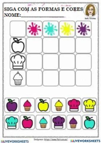 Relacionar cores e formas