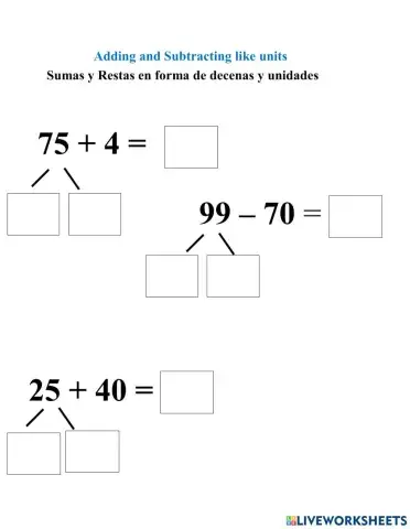 Add and subtract like units