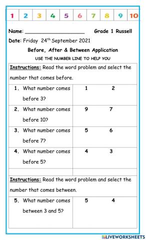 Before, After & Between Application