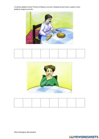 Conciencia léxica. Contamos palabras