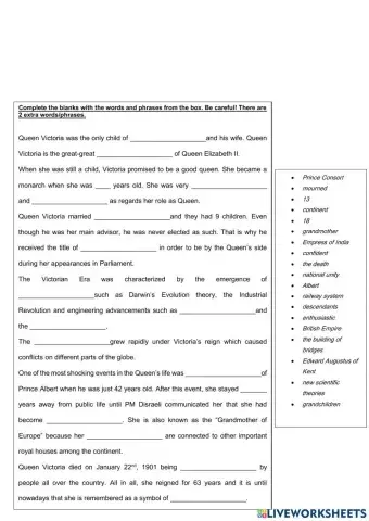 Queen Victoria and Victoria England