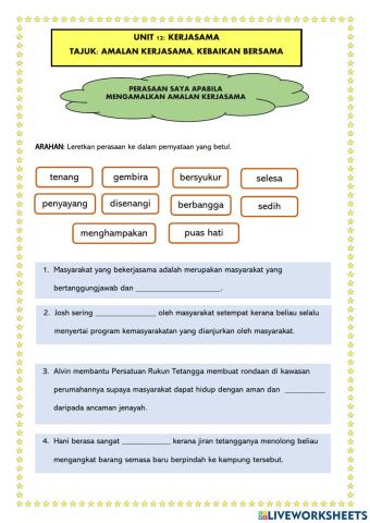 Amalan Kerjasama, Kebaikan Bersama.