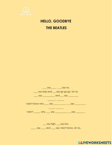 Hello, goodbye