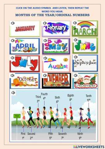 Months and ordinal numbers