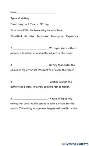4 Types of Writing