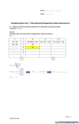 Rataan Sementara,Koding, RH, RG