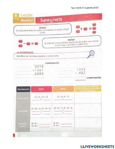 Suma y resta