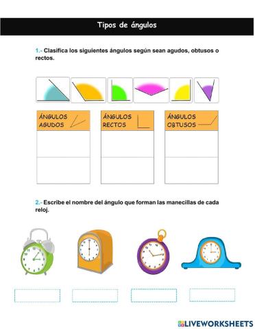 Tipos de ángulos
