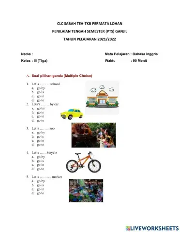 PTS Bahasa Inggris Kelas 3