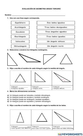 Evaluación de triángulos