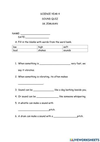 Sound and Vibration Part 2 (quiz)