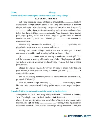 Unit 1: LOCAL ENVIRONMENT