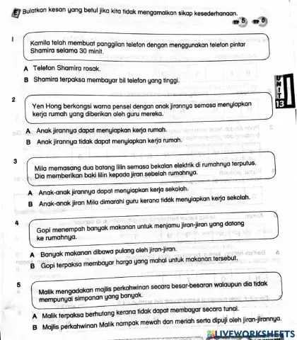 Unit 13 kesederhanaan 1