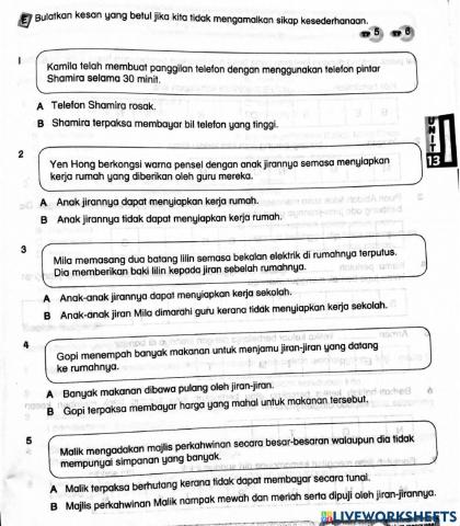 Unit 13 kesederhanaan 1