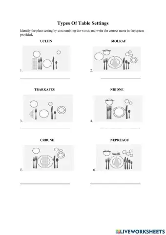 Types of Table Setting