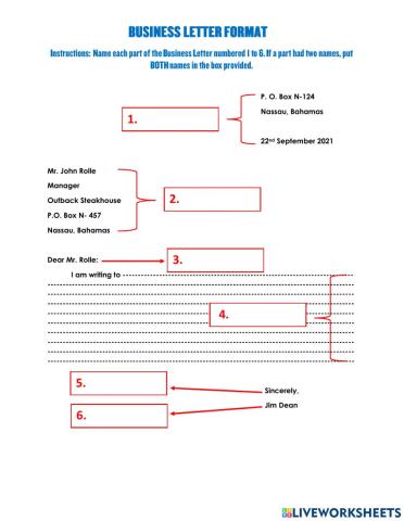 Formal letter format