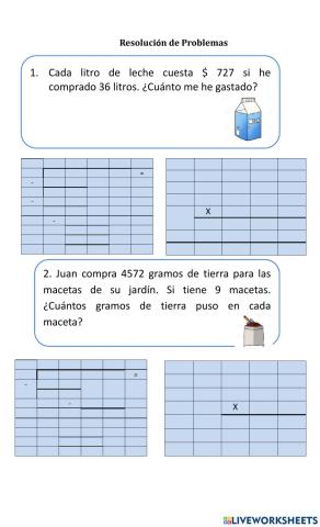 Multiplicación y división