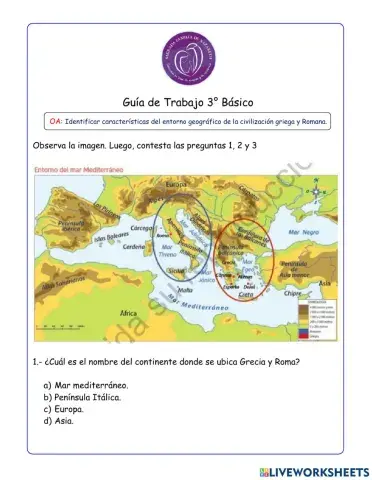 Roma y Grecia, ubicación