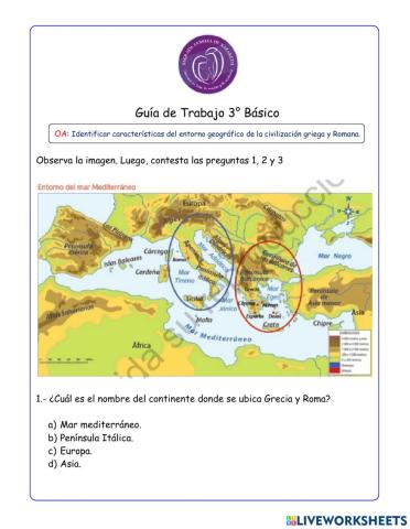 Roma y Grecia, ubicación